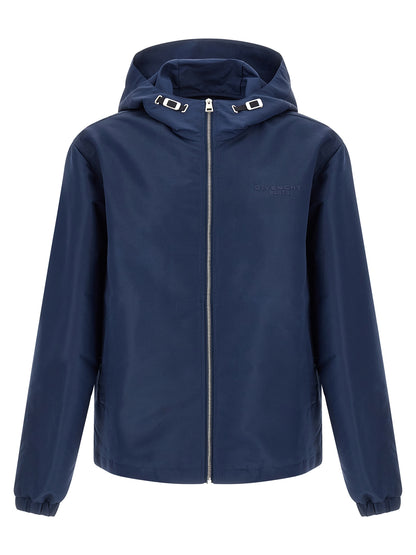Givenchy Blue Polyester Shell Jacket