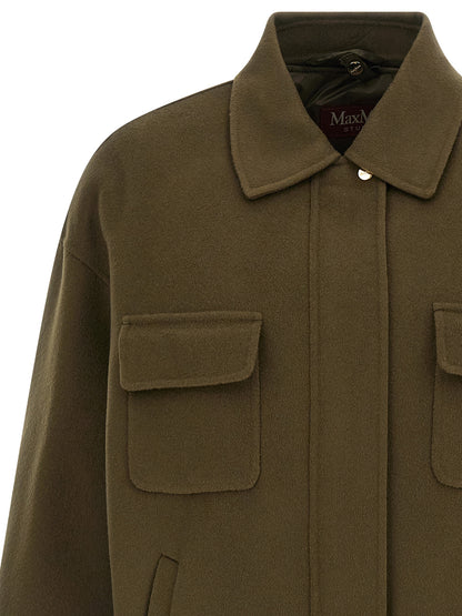 Max Mara Bicolor Virgin Wool Coat