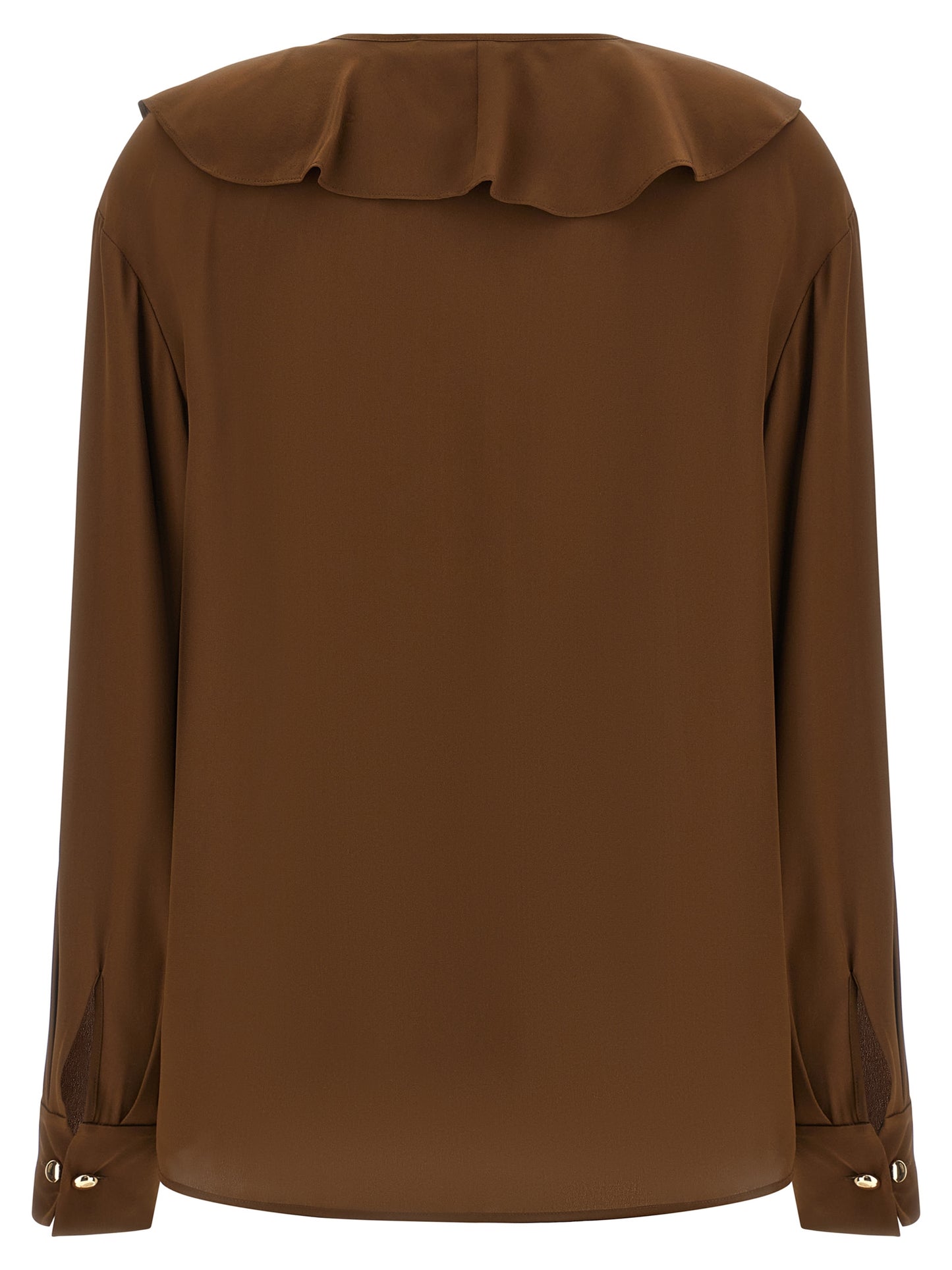 Max Mara Brown Silk Blouse
