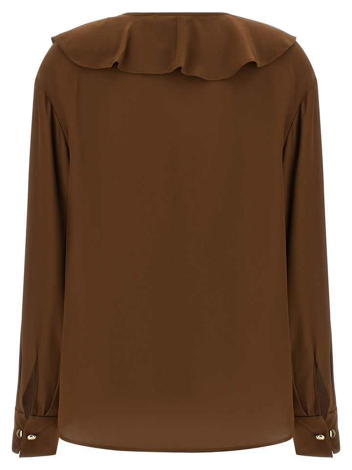 Max Mara Brown Silk Blouse