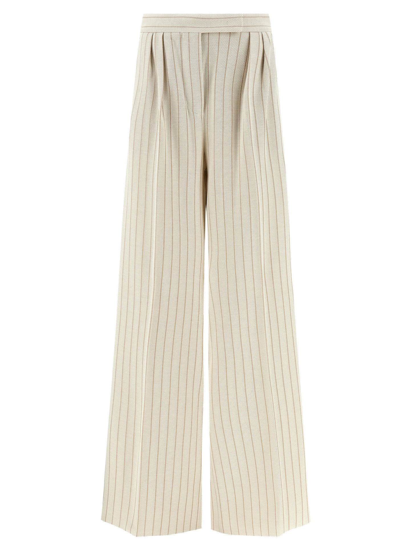 Max Mara White Cotton Casual Pants