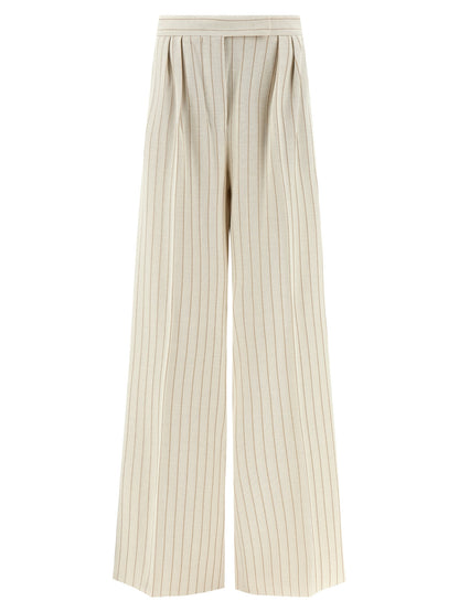 Max Mara White Cotton Casual Pants