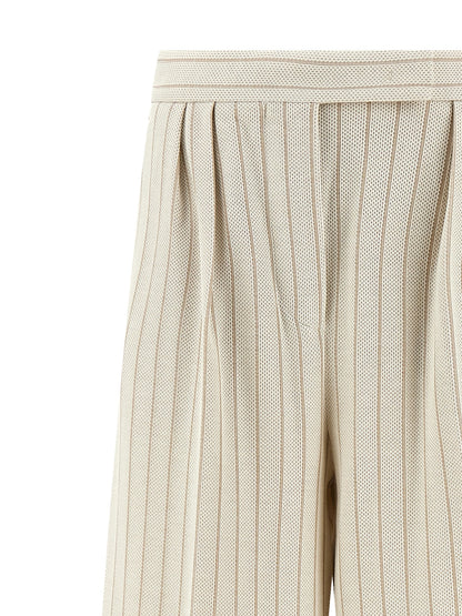 Max Mara White Cotton Casual Pants