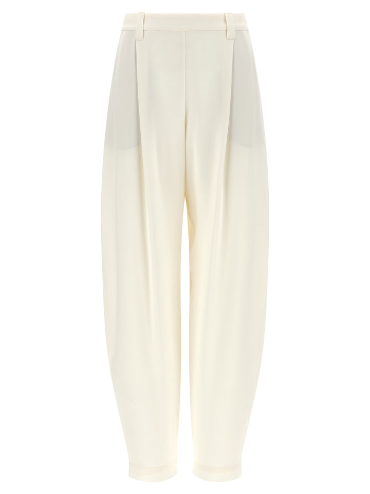 Brunello Cucinelli Beige Viscose Casual Pants