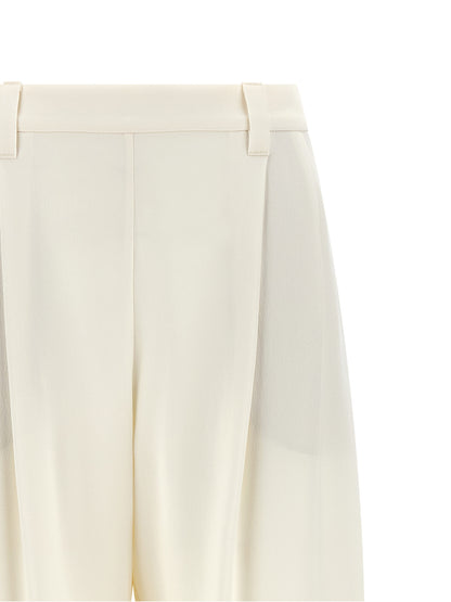 Brunello Cucinelli Beige Viscose Casual Pants