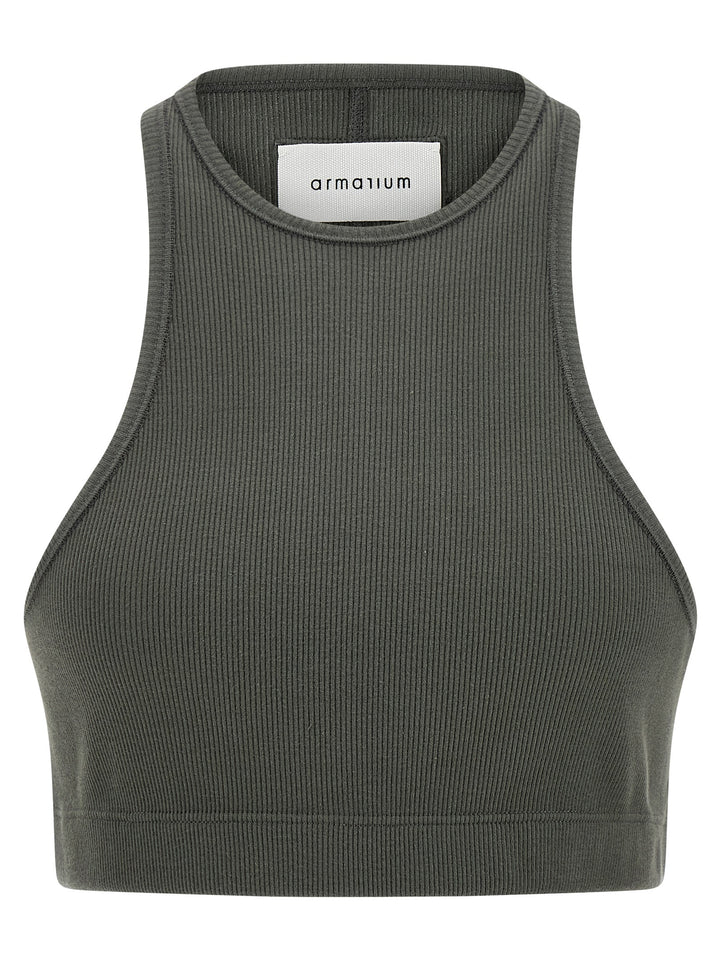 Armarium Gray Cotton Sleeveles T-Shirt