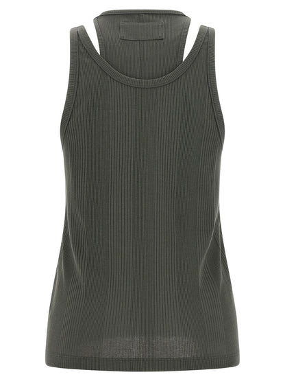 Armarium Gray Cotton Sleeveles T-Shirt
