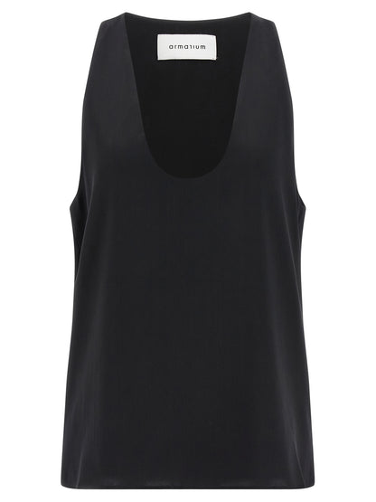 Armarium Black Silk Tank Tops