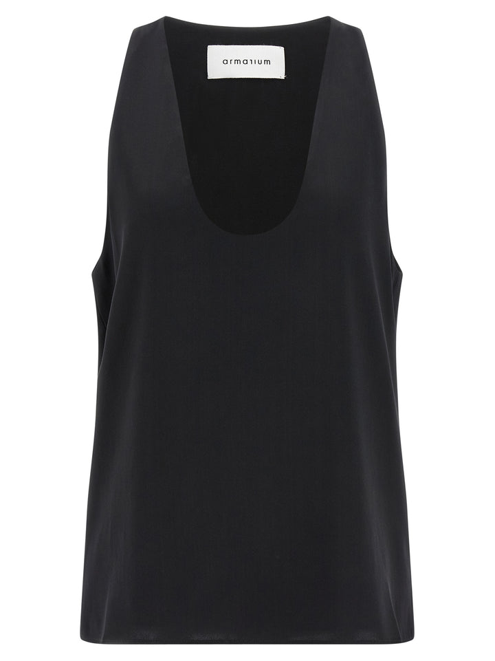 Armarium Black Silk Tank Tops