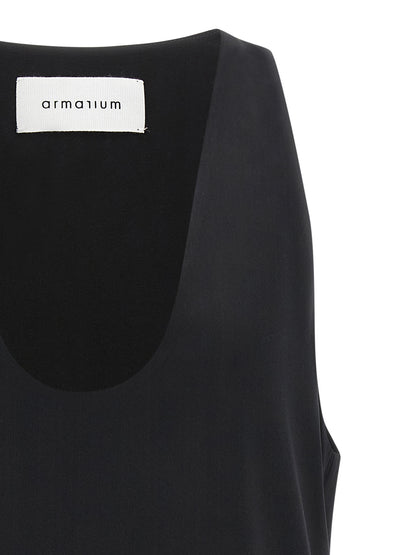 Armarium Black Silk Tank Tops