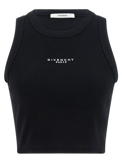 Givenchy Black Cotton Sleeveles T-Shirt