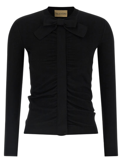 Valentino Garavani Black Viscose Cardigan