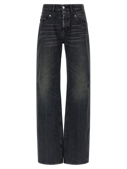 Armarium Black Cotton Straight-Leg Jeans