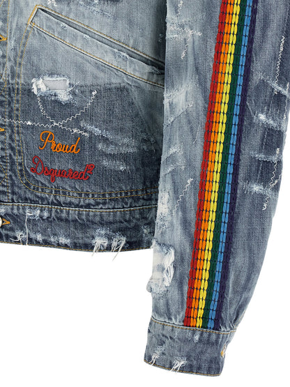 Dsquared² Blue Cotton Denim Jacket