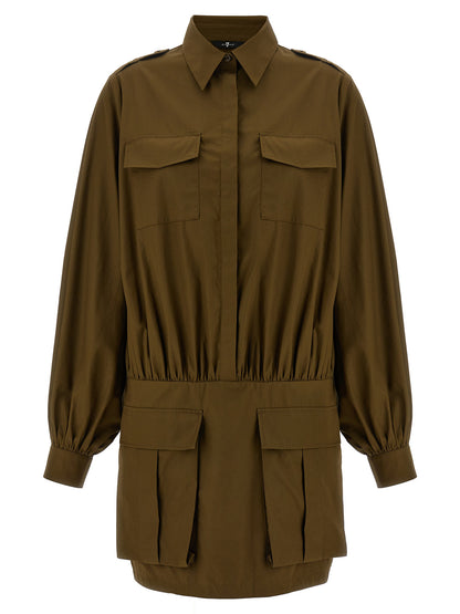 7 For All Mankind Brown Cotton Short Dress