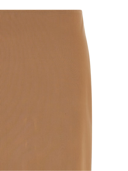 Armarium Beige Polyamide Midi Skirt