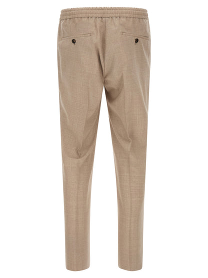 Incotex Beige Virgin Wool Casual Pants