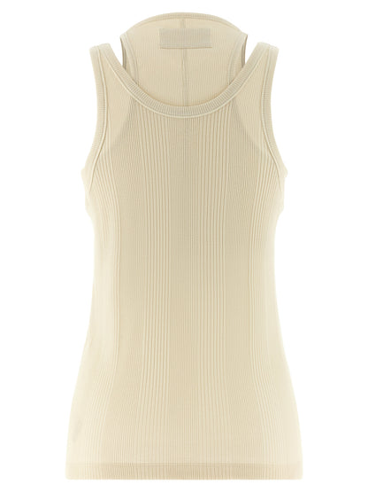 Armarium White Cotton Sleeveles T-Shirt