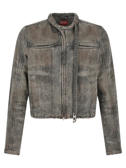 Diesel Gray Cotton Denim Jacket