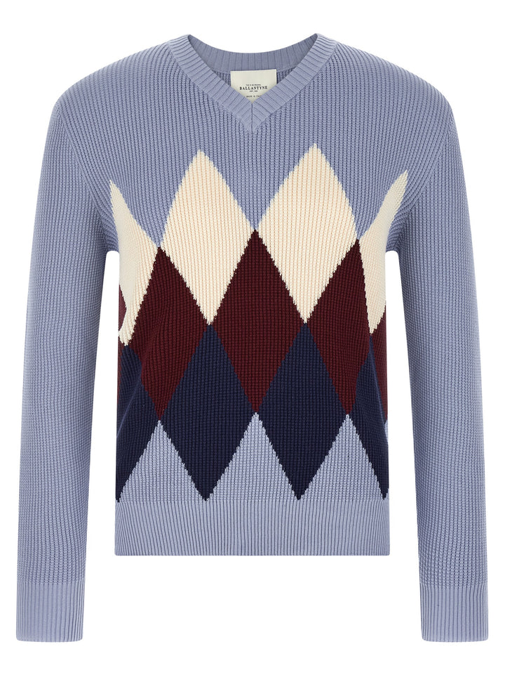 Ballantyne Blue Cotton Cardigan
