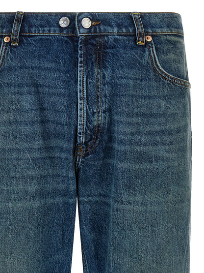 Department 5 Blue Cotton Straight-Leg Jeans