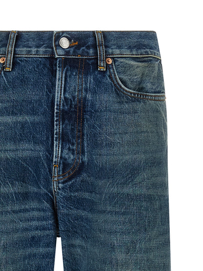 Department 5 Blue Cotton Straight-Leg Jeans