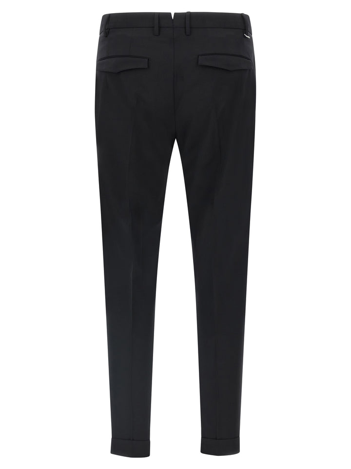 PT Torino Black Virgin Wool Dress Pants
