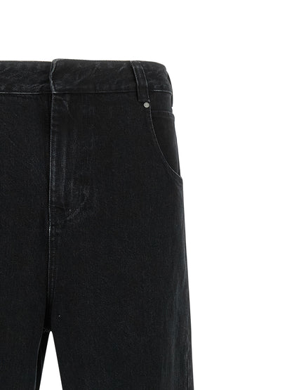 Entire Studios Black Cotton Straight-Leg Jeans