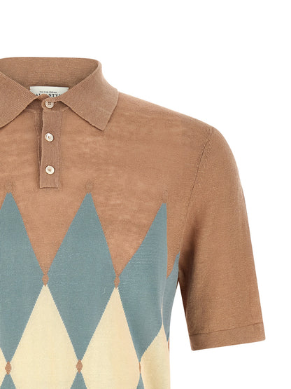 Ballantyne Beige Linen Polo Shirt