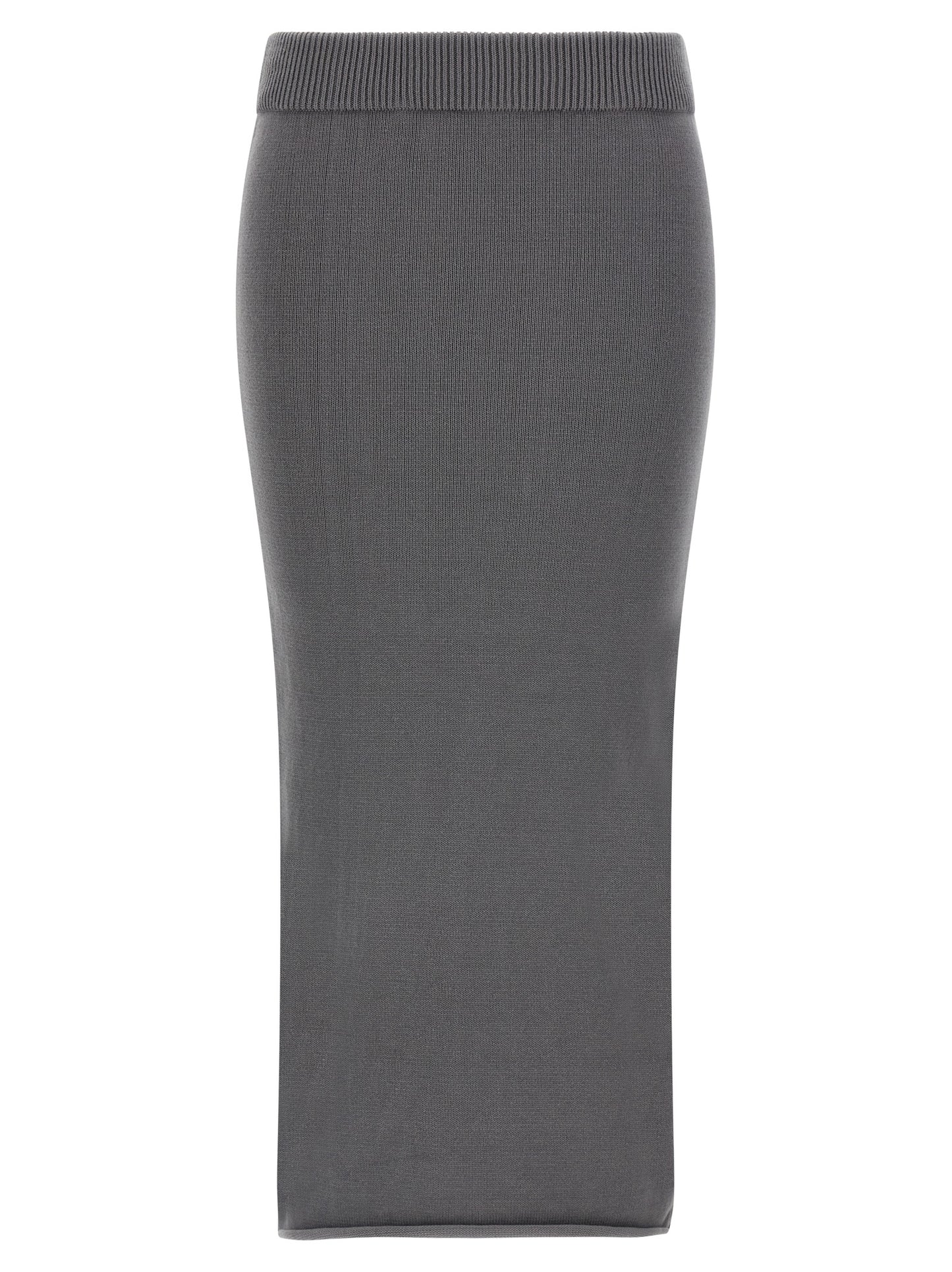 Entire Studios Gray Cotton Midi Skirt