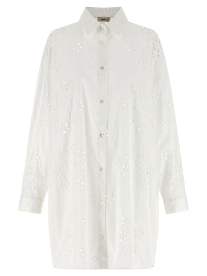 Herno White Cotton Blouse