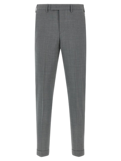 PT Torino Gray Virgin Wool Dress Pants
