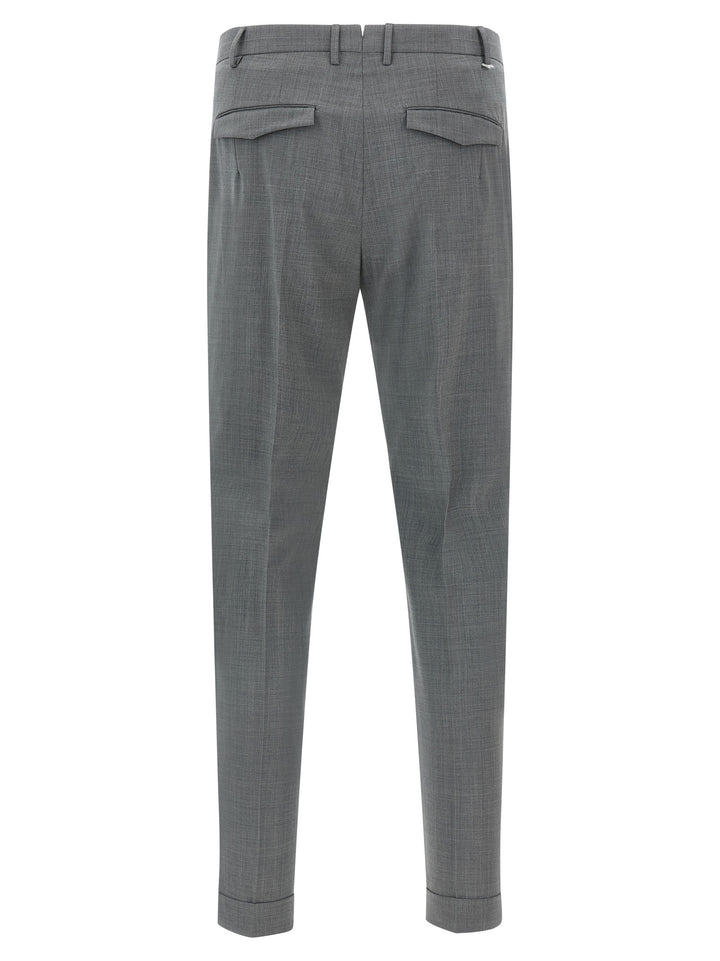 PT Torino Gray Virgin Wool Dress Pants