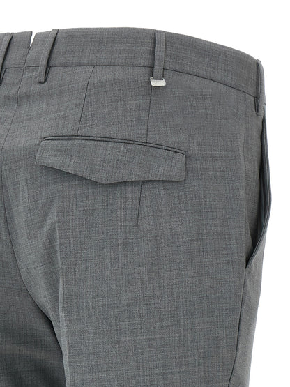 PT Torino Gray Virgin Wool Dress Pants