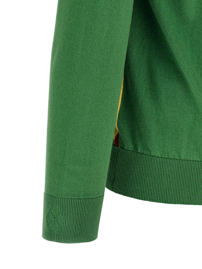 Ballantyne Bicolor Cotton Cardigan