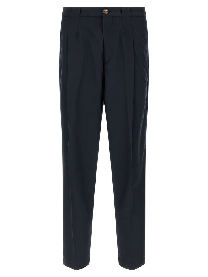 Brunello Cucinelli Blue Cotton Chino Pants