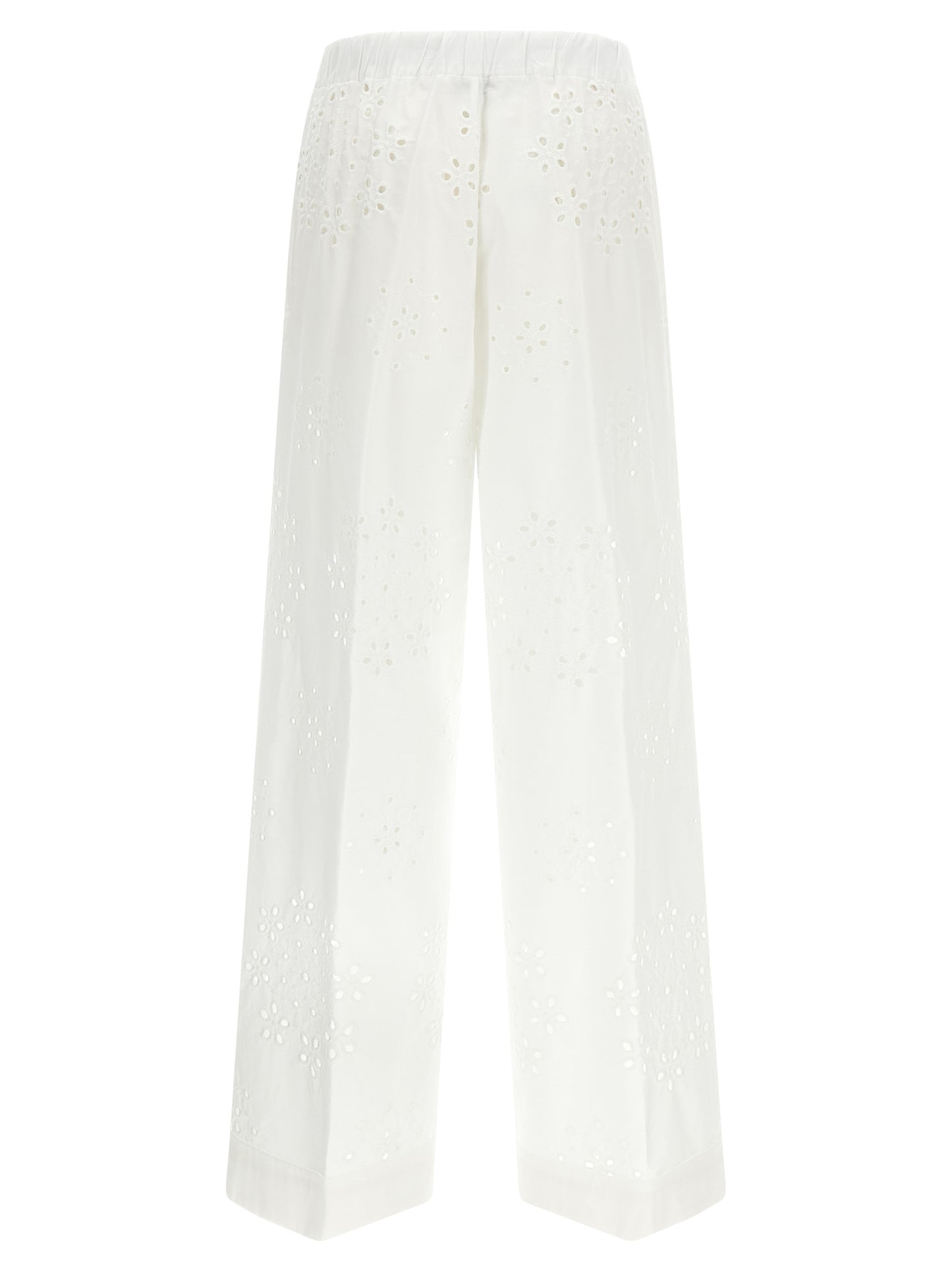 Herno White Cotton Casual Pants