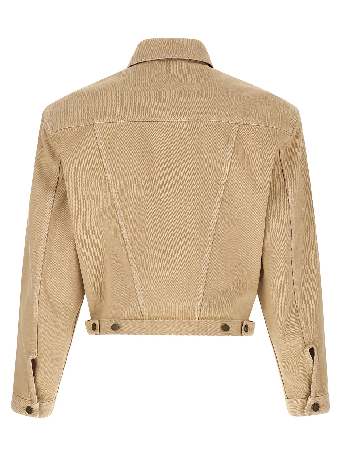 Entire Studios Beige Cotton Denim Jacket
