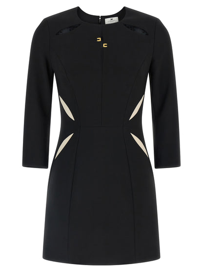 Elisabetta Franchi Bicolor Polyester Short Dress