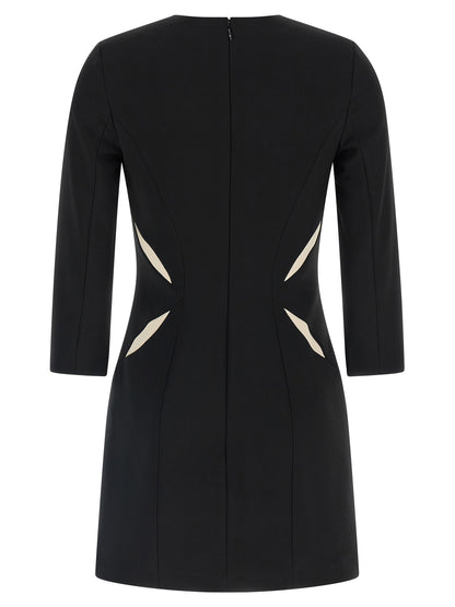 Elisabetta Franchi Bicolor Polyester Short Dress