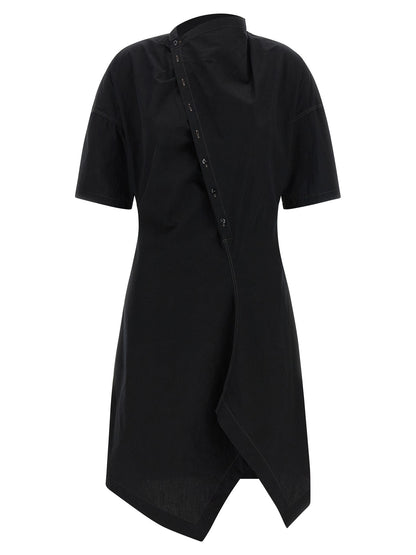 Lemaire Black Cotton Midi Dress