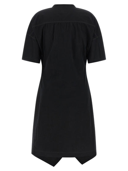 Lemaire Black Cotton Midi Dress