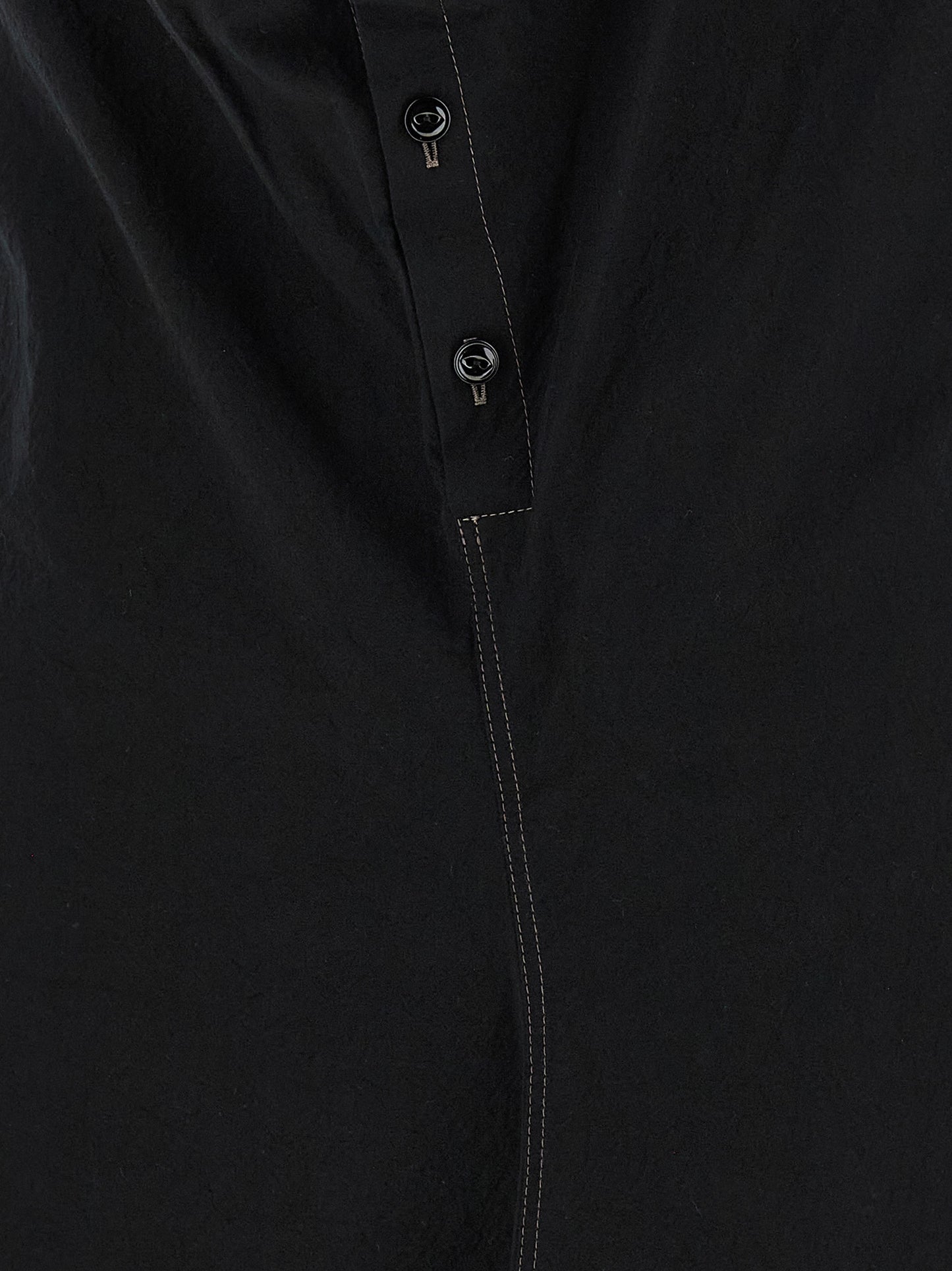 Lemaire Black Cotton Midi Dress