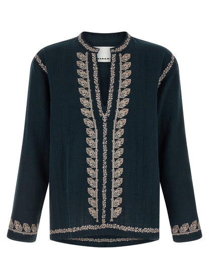 Isabel Marant Blue Cotton Blouse
