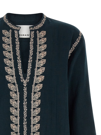 Isabel Marant Blue Cotton Blouse