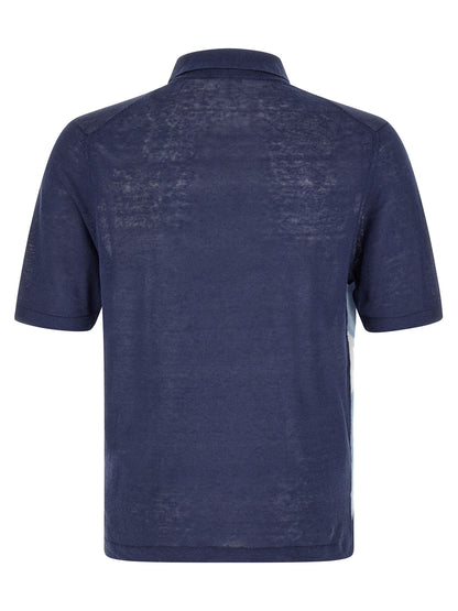 Ballantyne Blue Linen Polo Shirt