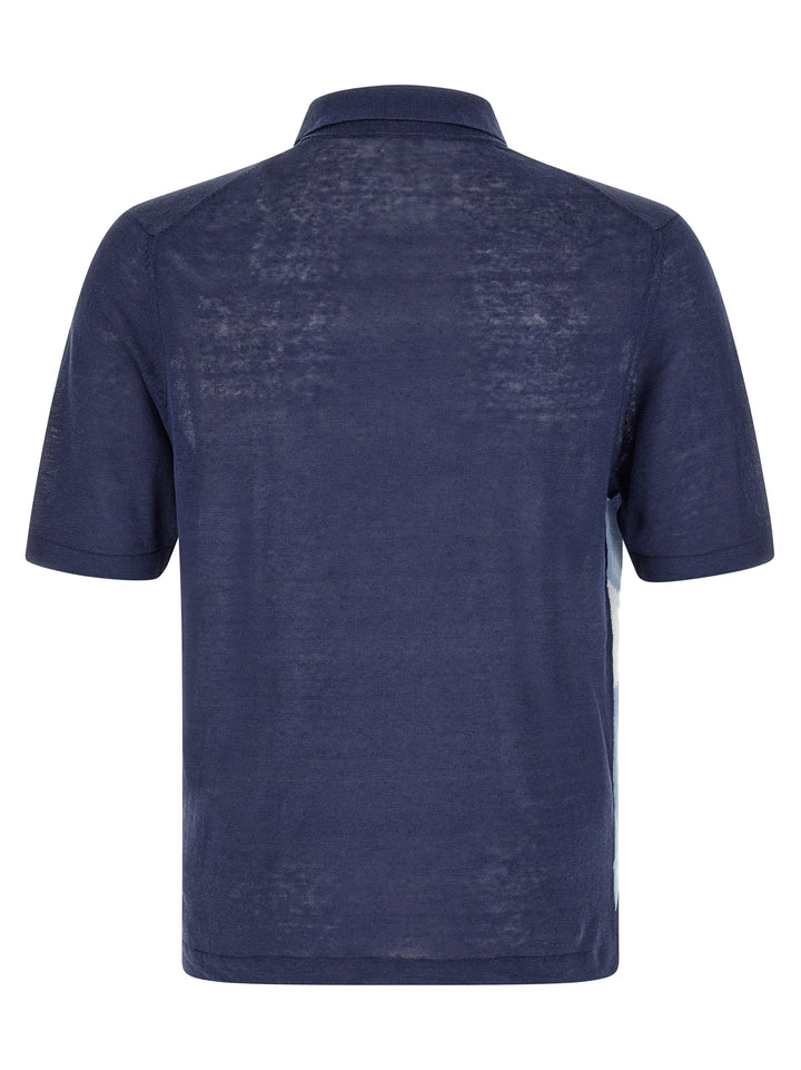 Ballantyne Blue Linen Polo Shirt