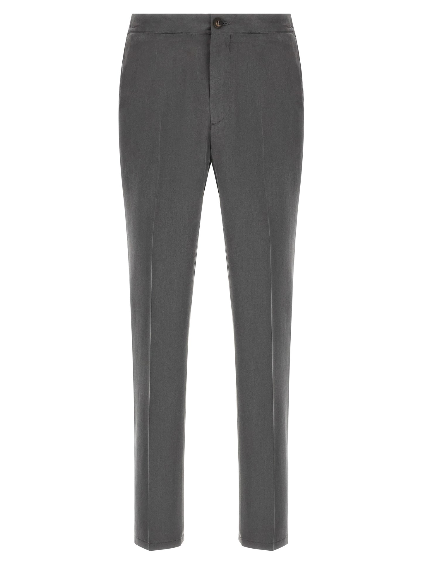 Pal Zileri Gray Lyocell Casual Pants