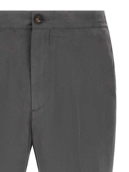 Pal Zileri Gray Lyocell Casual Pants