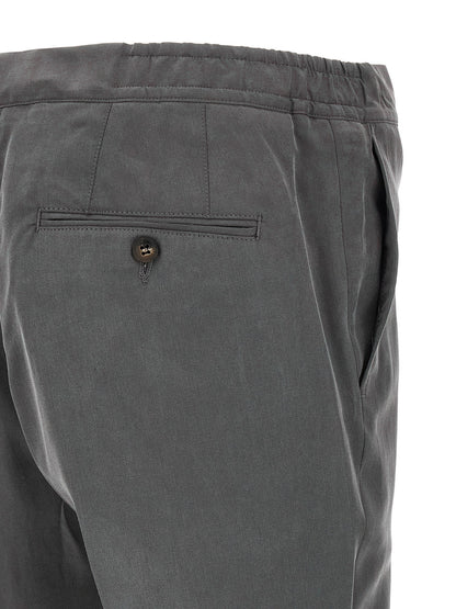 Pal Zileri Gray Lyocell Casual Pants